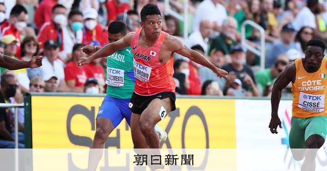 世界陸上男子100M、サニブラウンが決勝進出 世界大会90年ぶり：朝日新聞