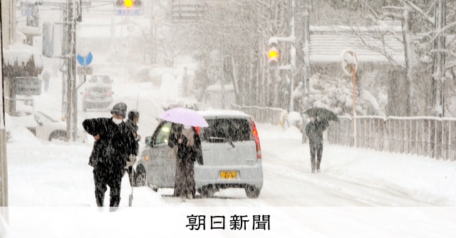 津山で観測史上最多の積雪46センチ 鉄道運休、休校相次ぐ [岡山県