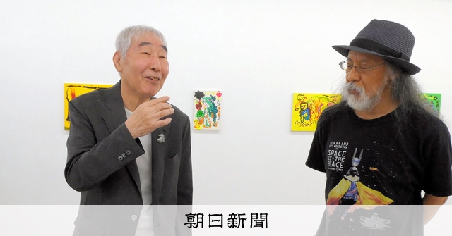 認知症の蛭子能収さんが個展 漫画と異なるタッチ、変わらぬ斬新さ