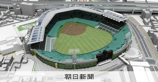 100回選抜はアルプス席にも屋根 甲子園「大銀傘」28年完成予定 - 高校
