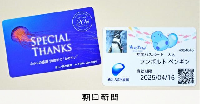 20周年の新江ノ島水族館から新成人へ 「つどい」出席者に年パス 20周年の新江ノ島水族館から新成人へ 「つどい」出席者に年パス