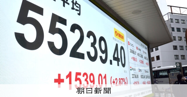 東証が反発、終値5万5239円 5営業日ぶり 原油高の懸念和らぐ