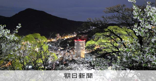 夜桜と幻想的な夜景を楽しむ「桜まつり」