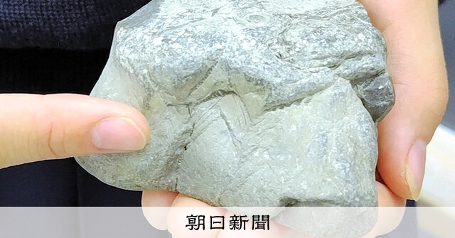 小6が拾った「ただの石」、半世紀ぶり発見 埼玉の河原で、三角形を